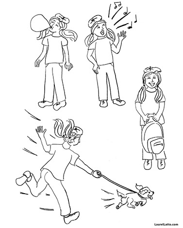 Children's Book Illustrator Portfolio Black and White Art by Laurel Latto