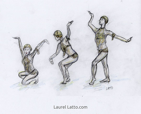 San Diego Opera Sketch Night Drawing by Laurel Latto