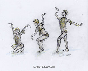 San Diego Opera Sketch Night Drawing by Laurel Latto