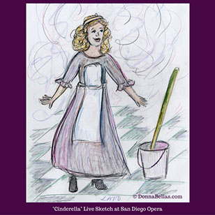 San Diego Opera Sketch Night Drawing by Laurel Latto