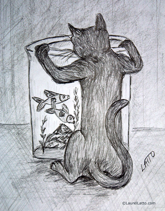 Children's Book Illustrator Portfolio Black and White Art by Laurel Latto