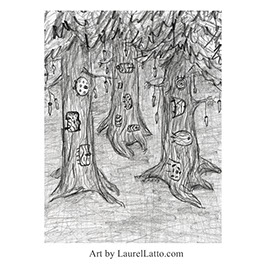 Children's Book Illustrator Portfolio Black and White Art by Laurel Latto
