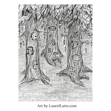 Children's Book Illustrator Portfolio Black and White Art by Laurel Latto