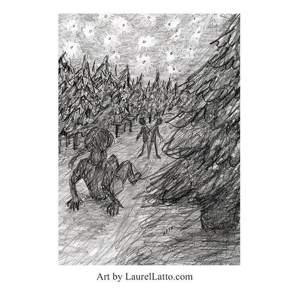 Children's Book Illustrator Portfolio Black and White Art by Laurel Latto