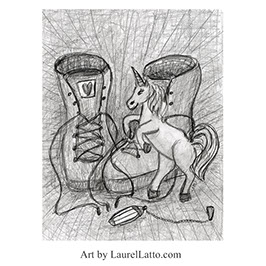 Children's Book Illustrator Portfolio Black and White Art by Laurel Latto